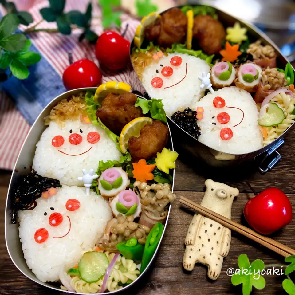 ほのぼのさんおにぎり弁当|Akiyoෆ¨̮⑅さん