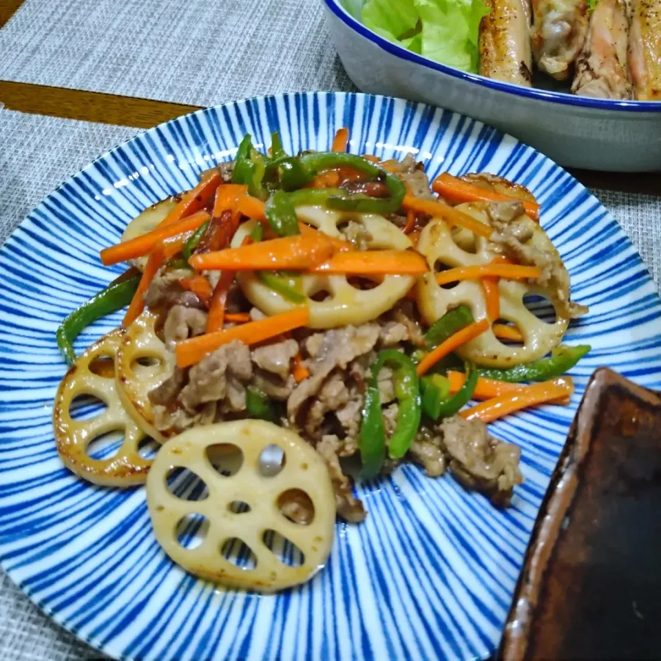 牛肉と蓮根の甘酢炒め|Reikoさん