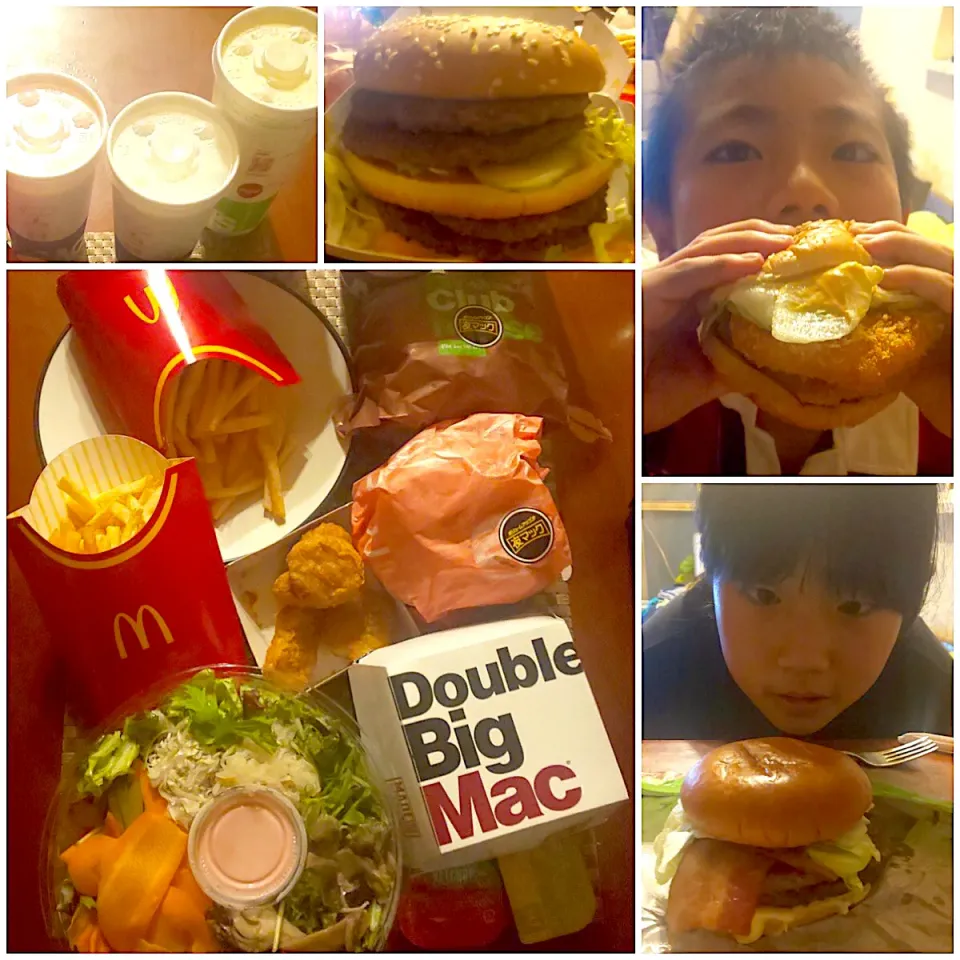 Today's dinner🍔🍟McDonald 🎵extra vegetables hamburgers🍔お野菜追加でﾍﾞｼﾞｰﾏｯｸ♪|🌈Ami🍻さん