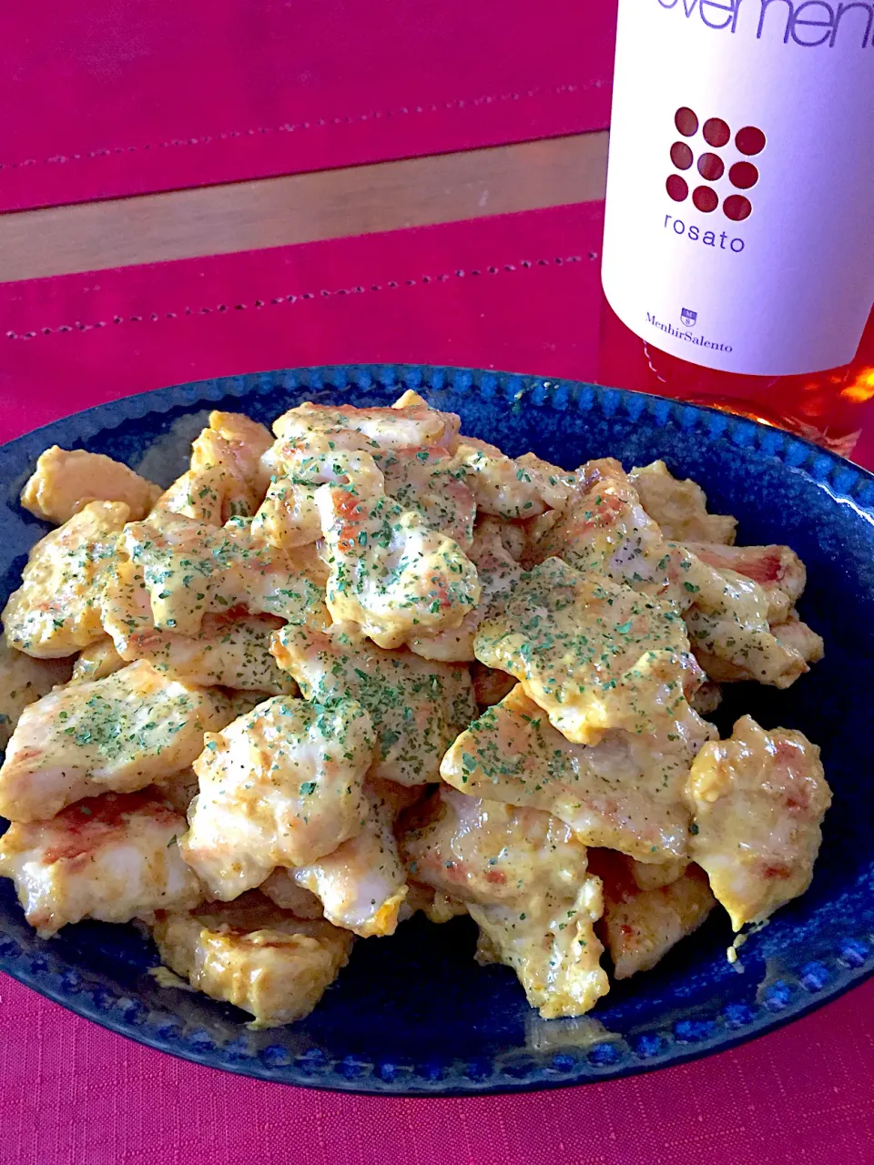 鶏肉のカレーマヨ🍀|おかちさん