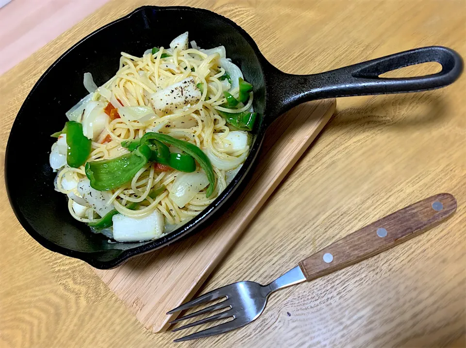 長芋とドライトマトのレモンオリーブオイルパスタ|あやさん