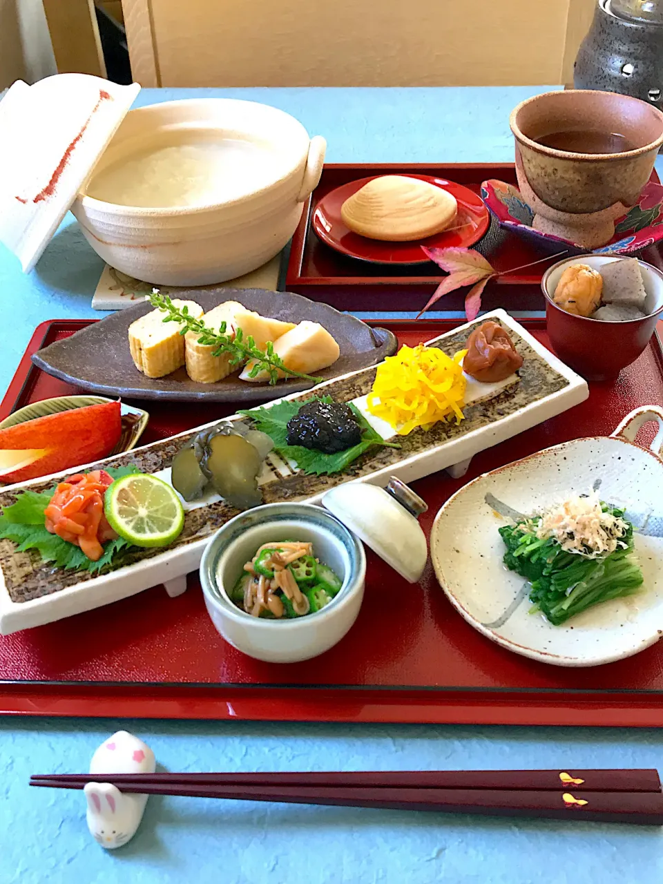 癒しの朝粥定食〜器あそび|サミカさん