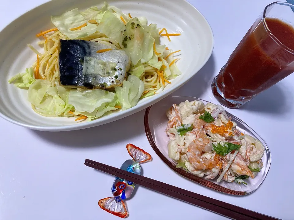 今宵は、鯖のネギ塩パスタ🐟🍝|Kojiさん