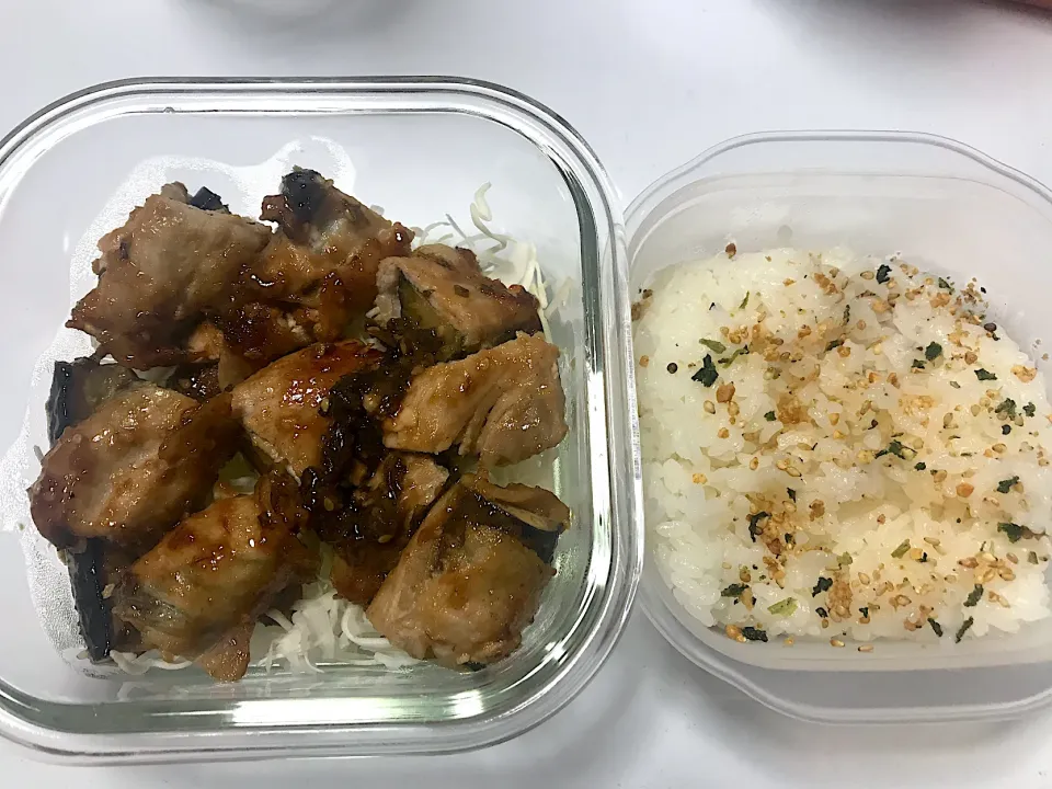 お弁当　茄子の豚肉巻き|あやさん