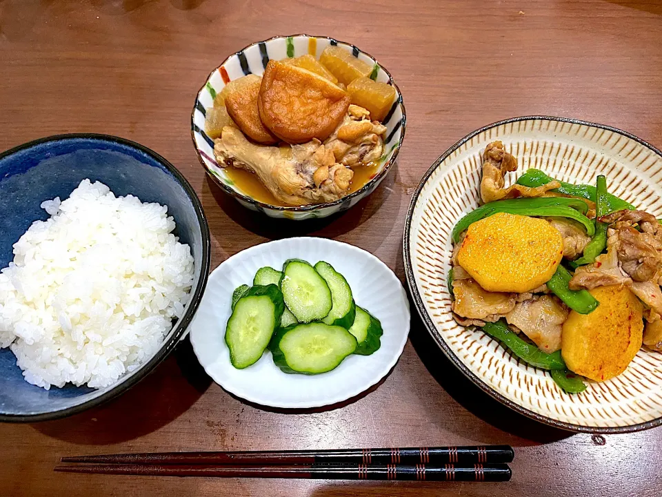 豚長芋ピーマンでピリ辛炒め|さくさくさん