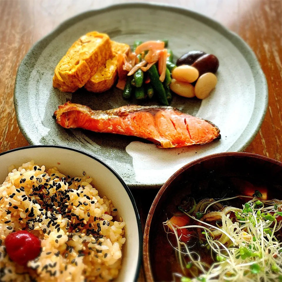 焼魚定食【鮭】|プチテンよすさん