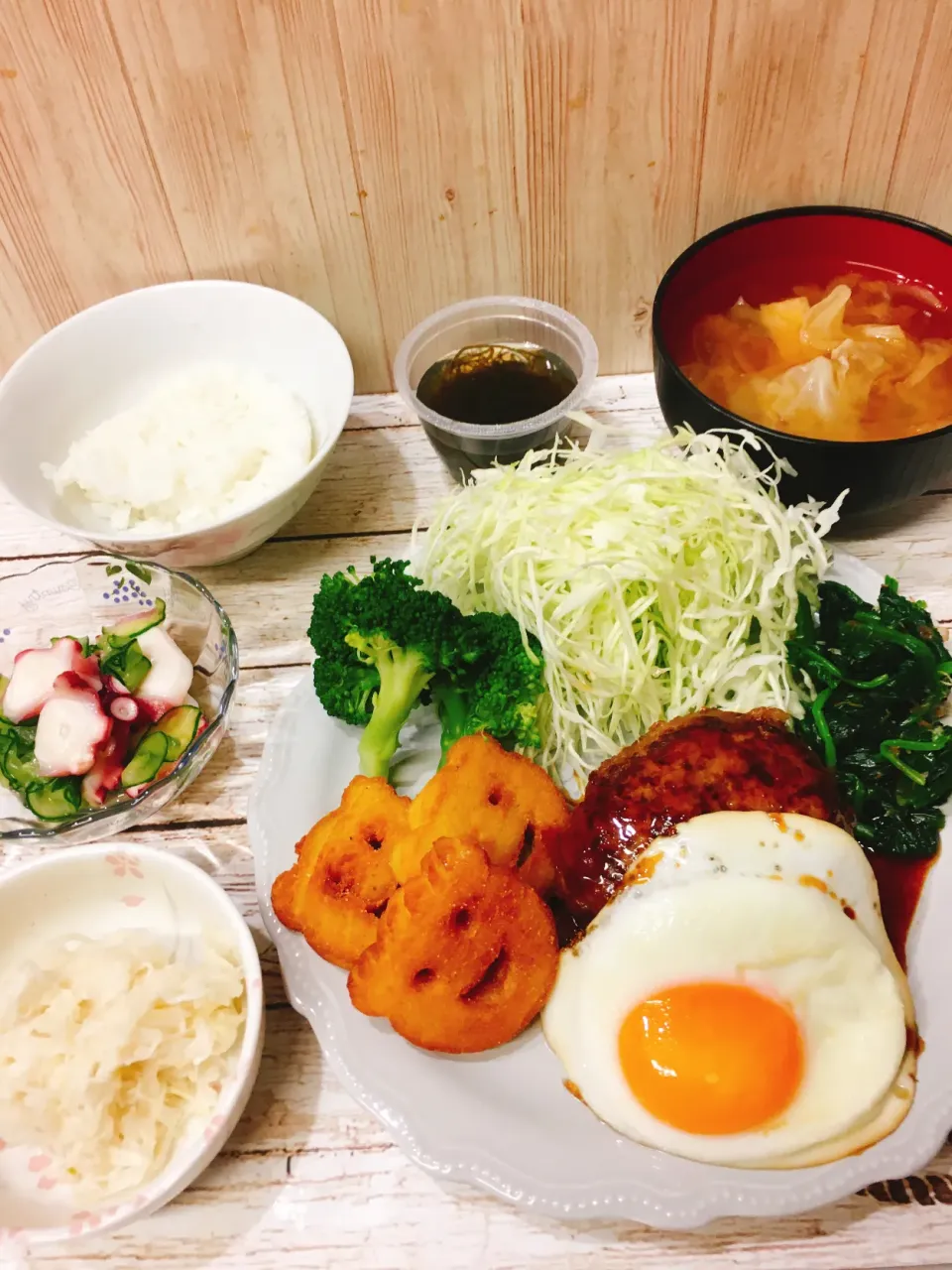 月見照り焼きハンバーグ定食|chou  chouさん