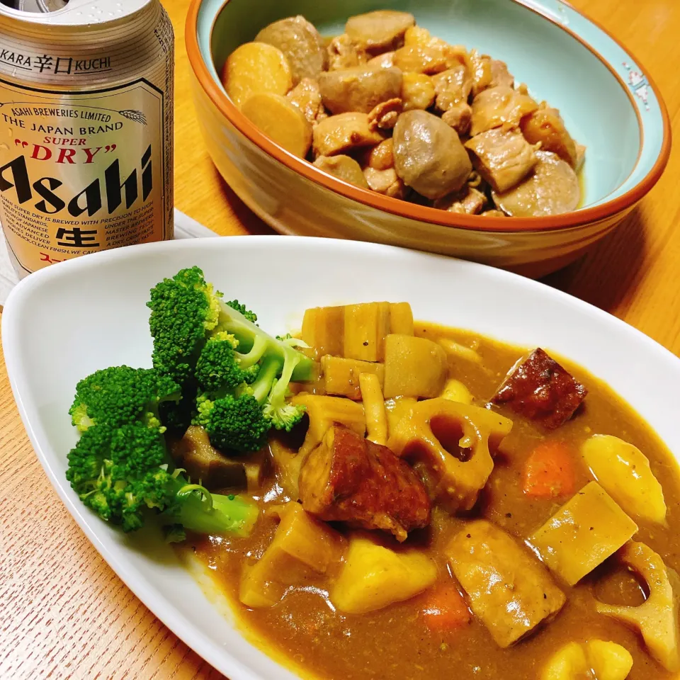 ‪‪昨日のポトフのリメイク カレー🍛  
鶏と里芋の煮物|naoさん