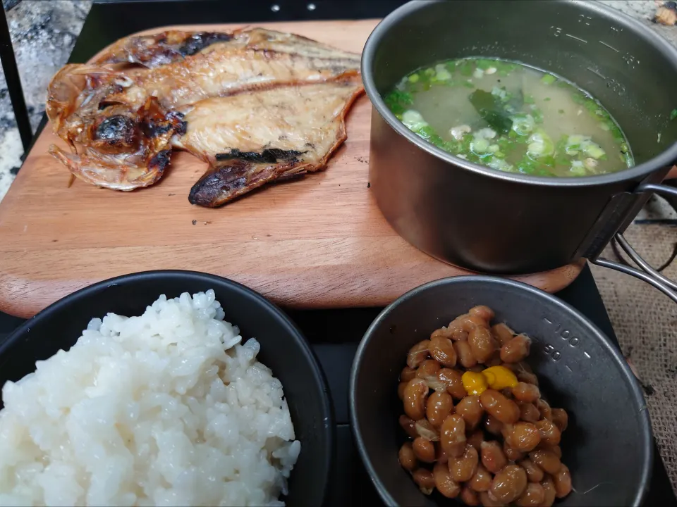 金目鯛の干物 キャンプ朝食|伊藤央さん