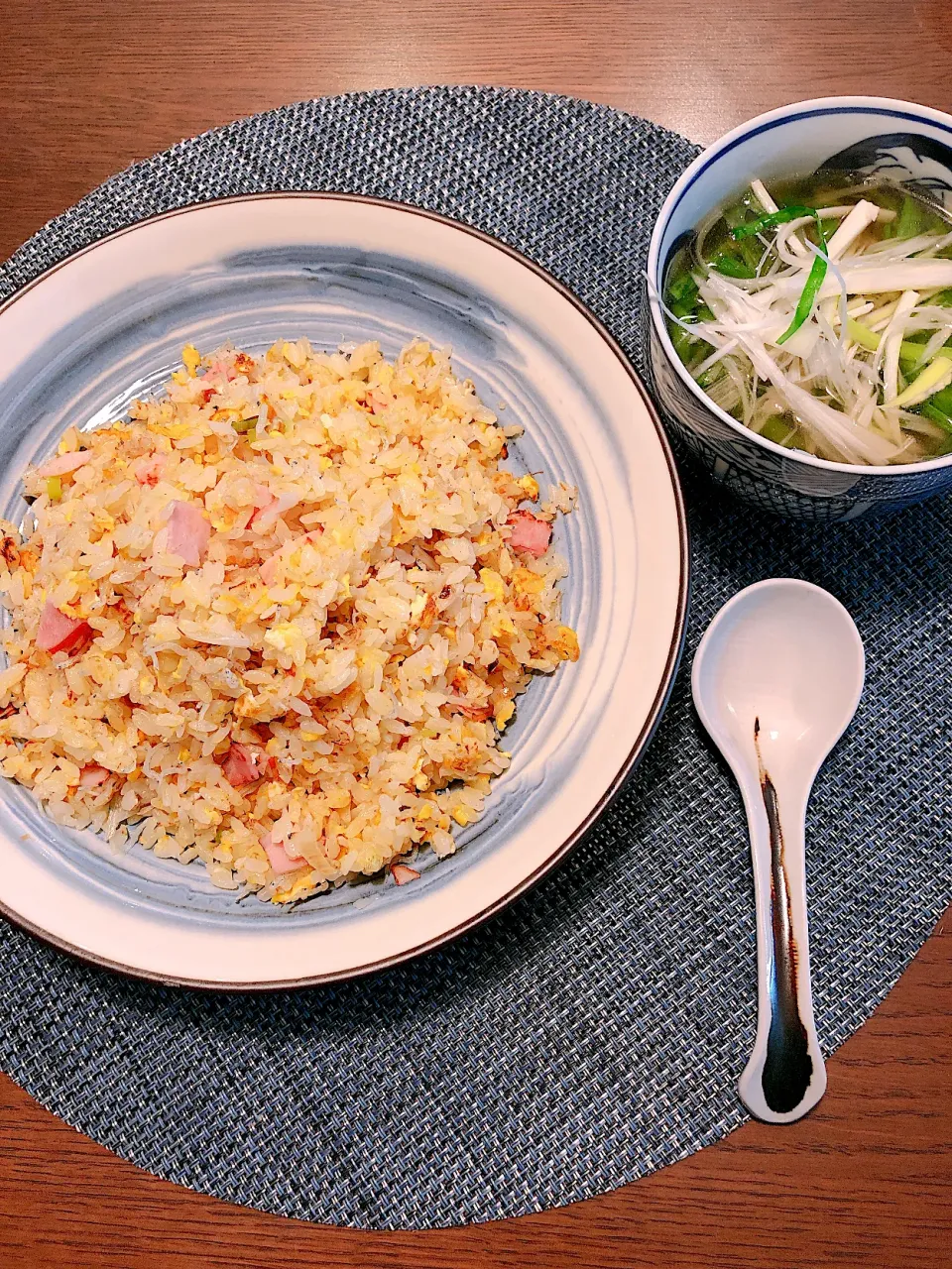 Fried rice and Chicken meatballs soup|taka-chanさん