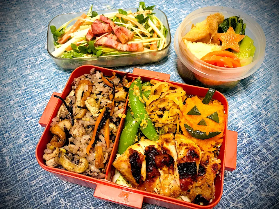 こけし弁当🍱＼(^o^)／こけしだけのちょこっとハロウィン🎃を意識して〜💕|妖怪こけしさん