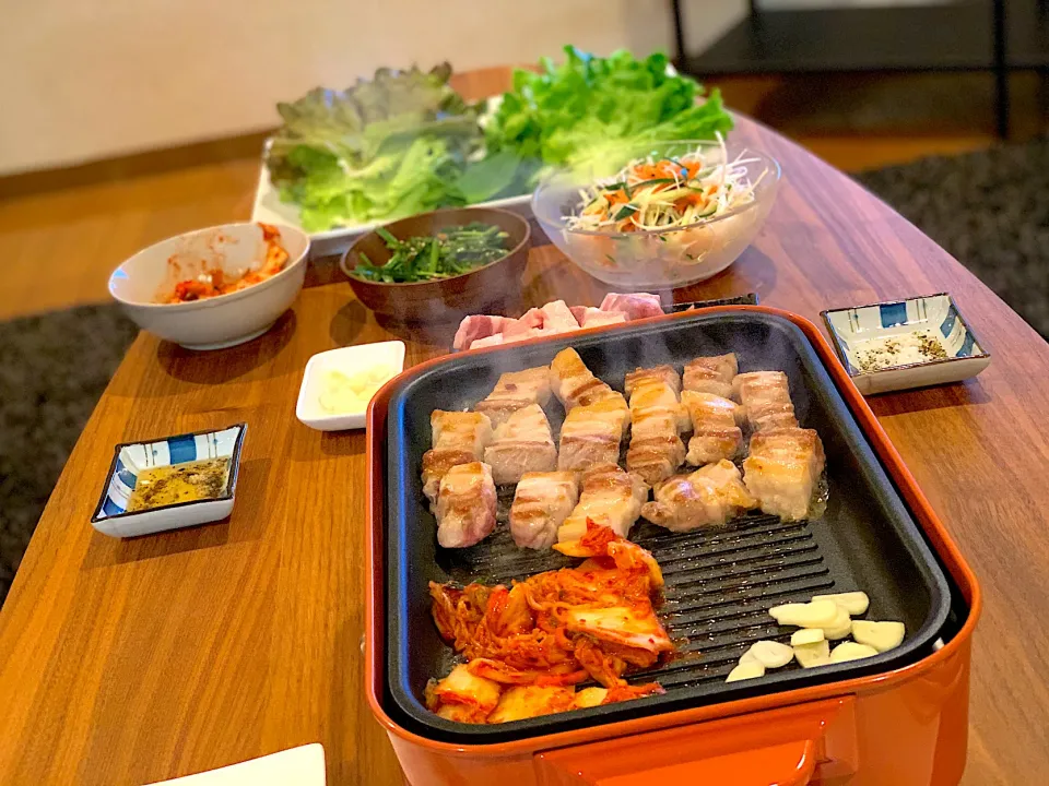 ホットプレートでサムギョプサル|ふくすけ食堂さん