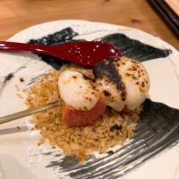 モッツアレラチーズとニンニクパン粉の揚げ明太串