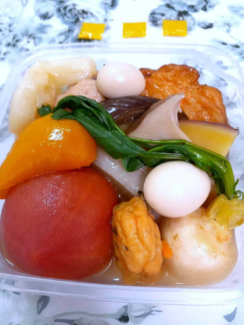 🔷明日は🐓手羽先入り🍅トマトおでん🍢弁当🍱🔷|@きなこさん