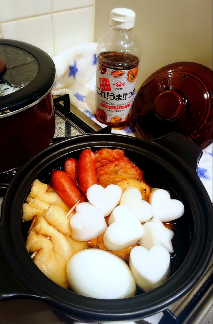 Snapdishの料理写真:これ!うま!!つゆdeおでん🍢❤️
#ヤマサ#これ!うま!!つゆ
#いちまさ#練り物
#ゆで卵#ちくわ#餅きんちゃく～
#豊潤|GGGさん