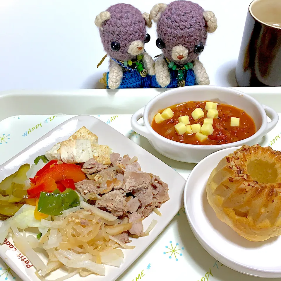 Snapdishの料理写真:朝ごぱん（╹◡╹）|chagashiさん