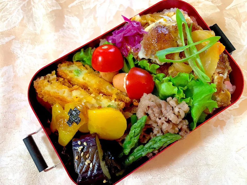 【中1男子弁当】カツ丼|まりっぺさん