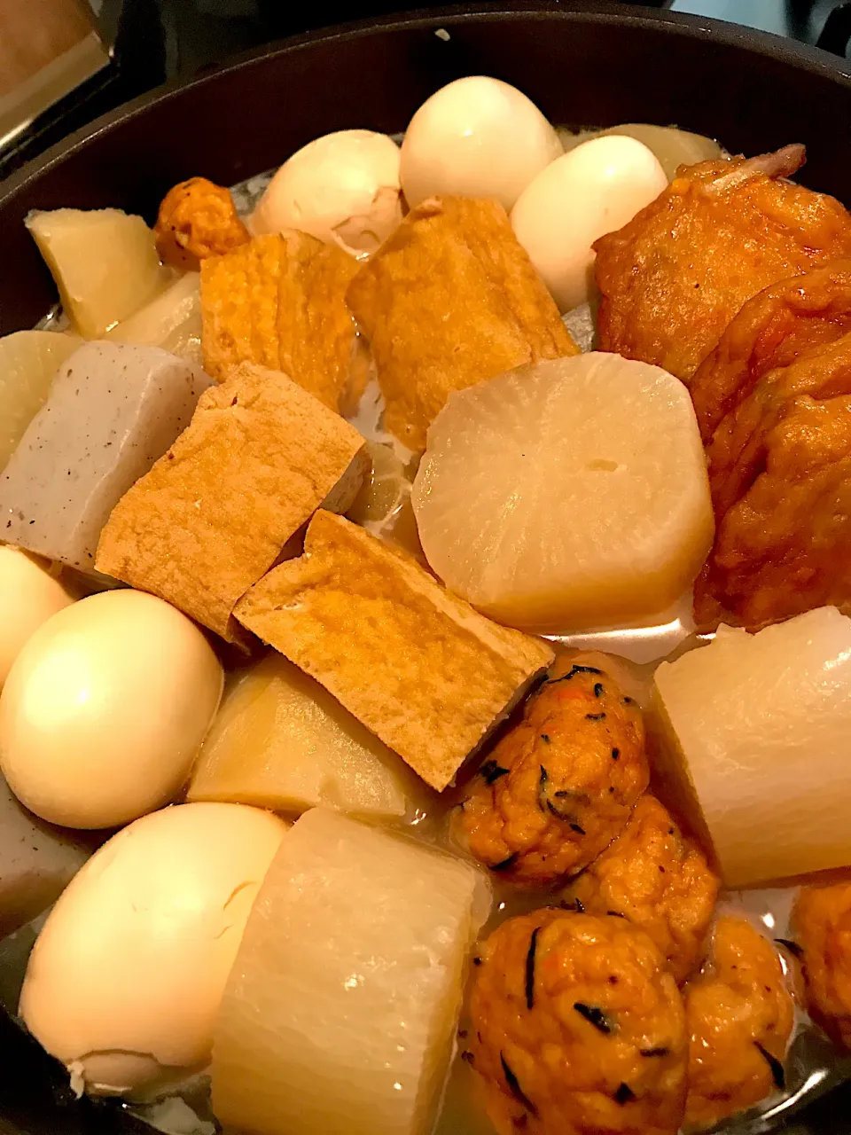 一晩煮込んだおでん。夕食にいただきます。|こめこさん