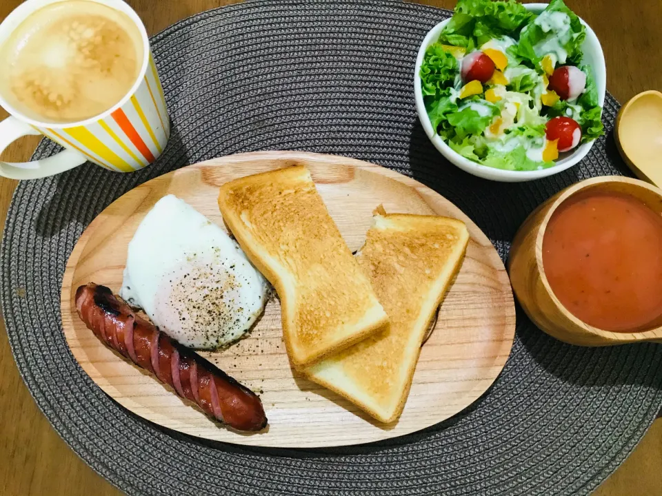 Snapdishの料理写真:普通の朝ごはん|ゆうかさんさん