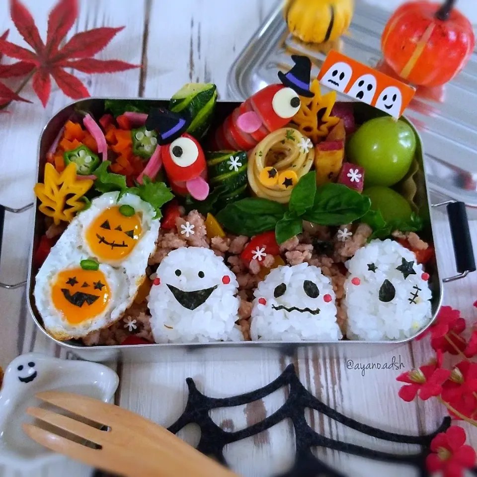 ハロウィン👻ガパオライス弁当|ayano.adshさん