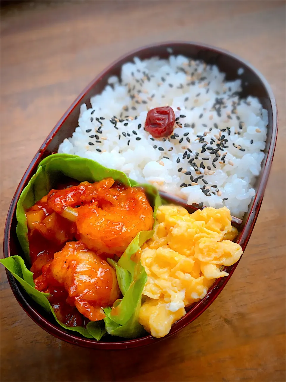 今日のお弁当・海老チリ|akiさん