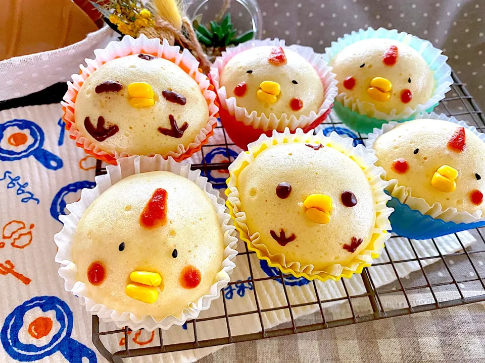 ぴよぴよ蒸しパン🐣
〜ホットケーキミックス粉使用〜|がぁがさん