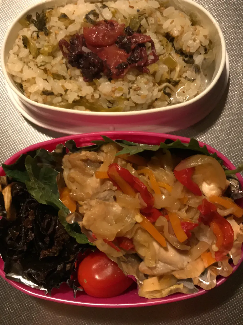 Snapdishの料理写真:鶏手羽元の酢煮のお弁当❣️|うまのしっぽさん