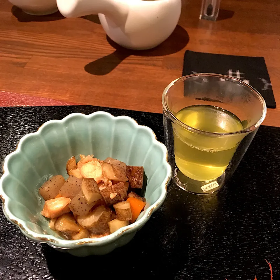 筑前煮、掛川のやぶきた茎茶|こいちさん