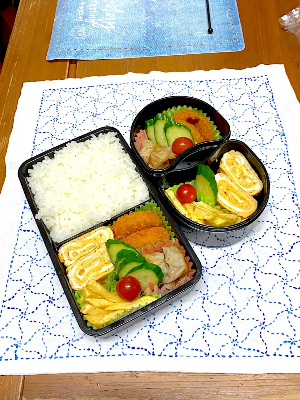 Snapdishの料理写真:10月7日水曜日コロッケ弁当|アッキーさん