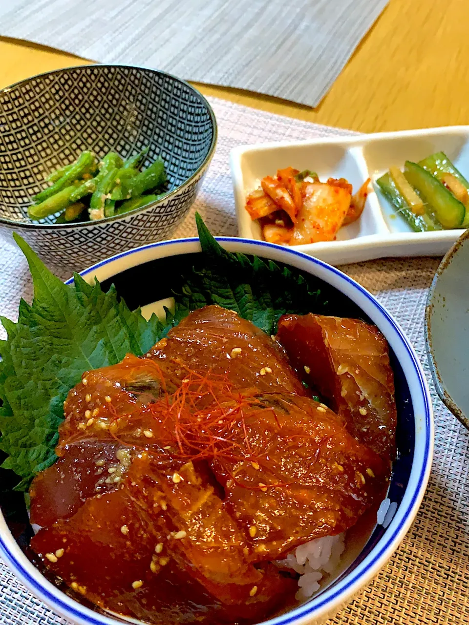 カツオの韓国風漬け丼で晩御飯|Mikaさん