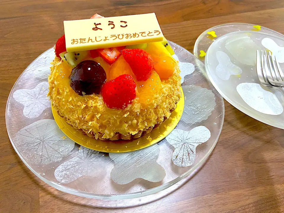 夫から1日遅れのバースデーケーキ🎂|ナナさん