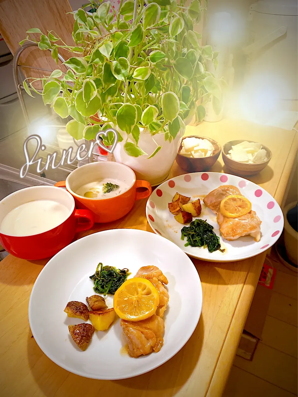 Snapdishの料理写真:dinner♡|𝒞𝒽𝓊𝓃❤︎さん