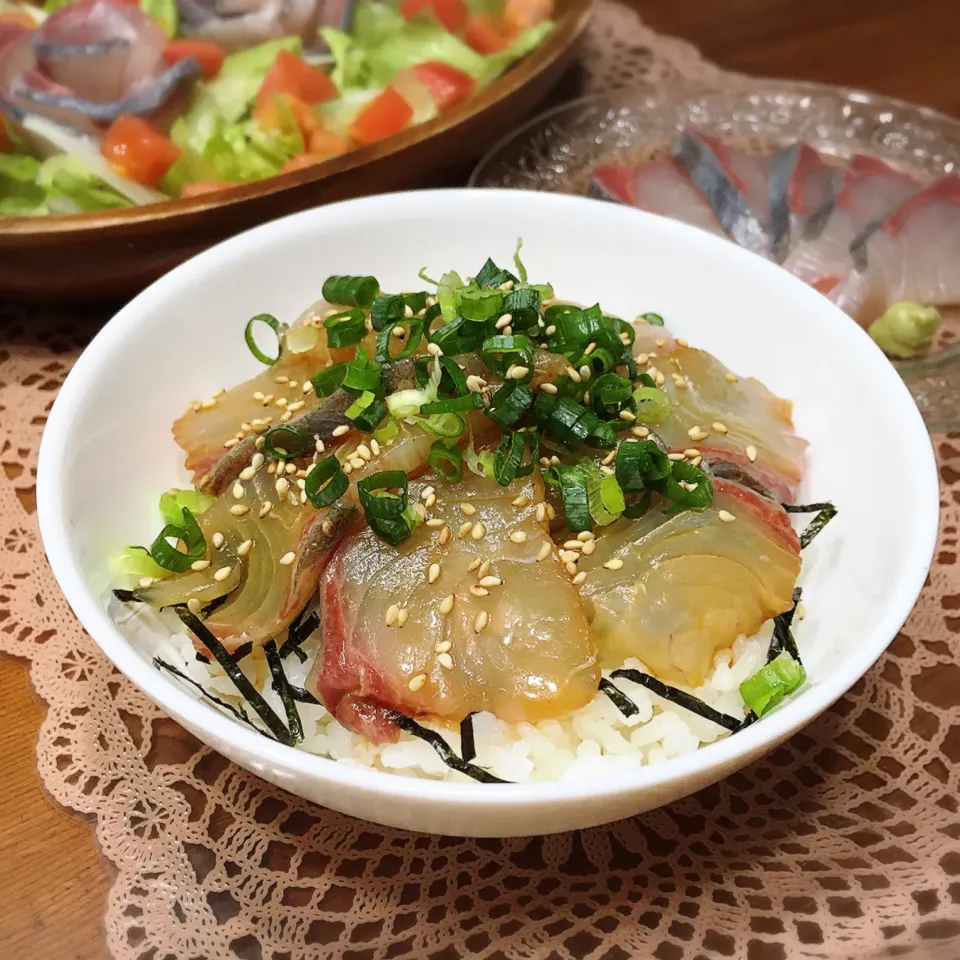 鹿屋かんぱちローズ　の漬け丼|chieko ♪さん