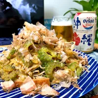 家庭菜園のゴーヤーを使ってソーミンチャンプルーならぬ蕎麦チャンプルーを作ってみました！|蕎麦屋de上機嫌さん