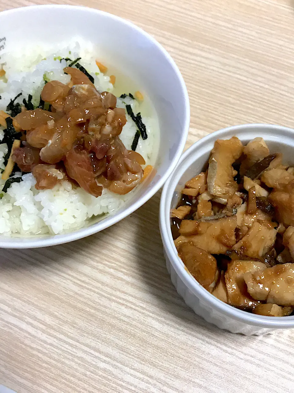 かんぱちのなめろう茶漬＆かんぱちのバター醤油焼き|のあママさん