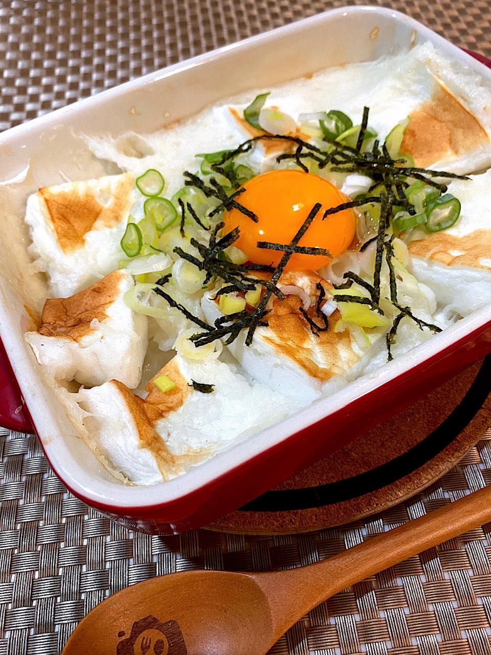 出汁香るふわとろ山芋はんぺん焼き🙆‍♀️〜混ぜて焼くだけ❗️お月見風〜