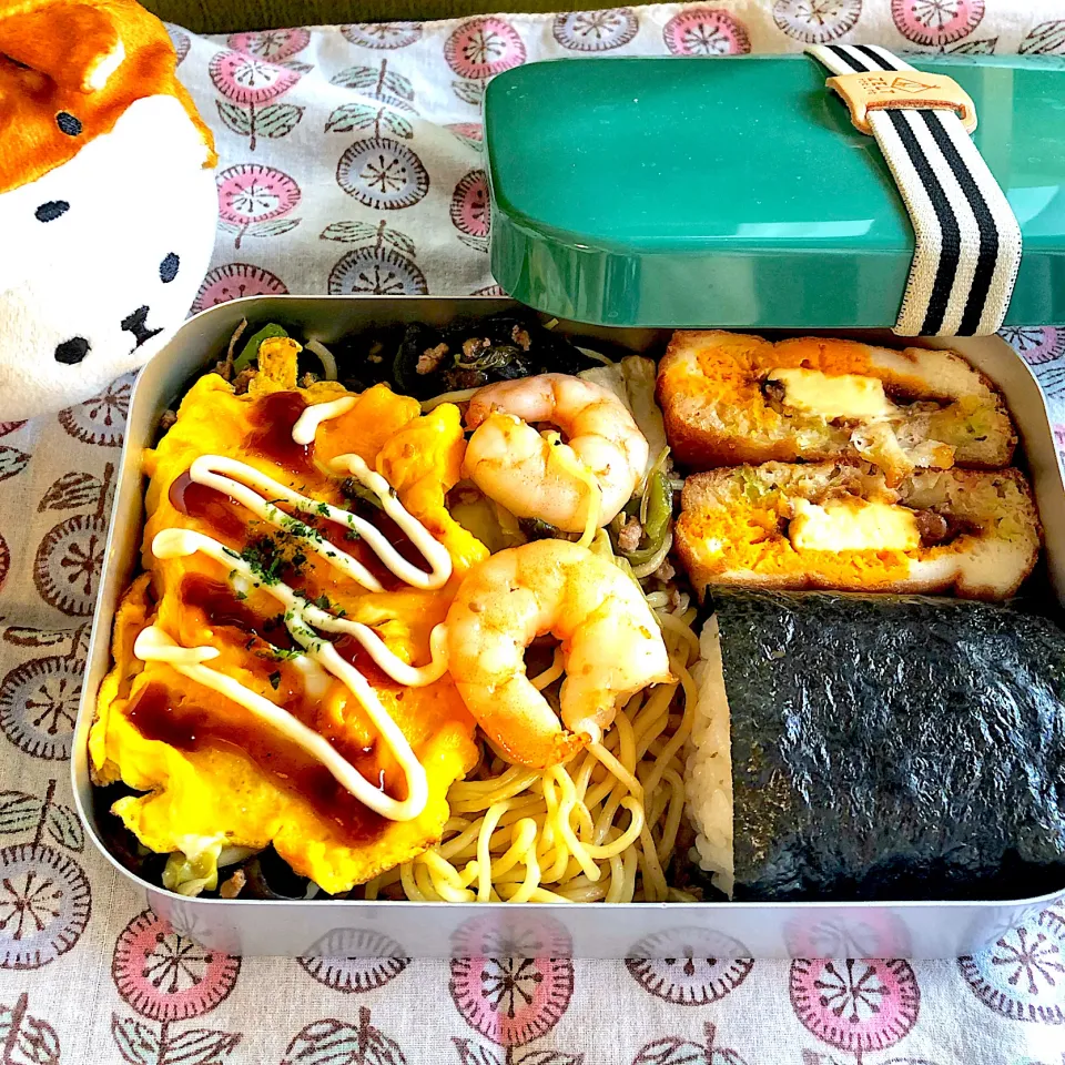 Snapdishの料理写真:オム焼きそば弁当|ムーミンママさん