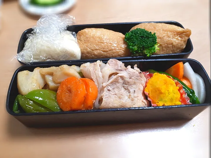 20201009 
バタポンソテー、お稲荷さん弁当|A&Cさん