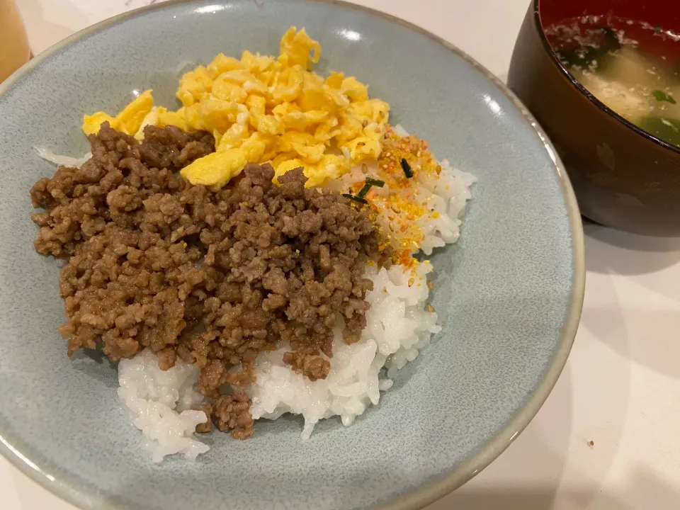 Snapdishの料理写真:そぼろ丼|みおぞうさん