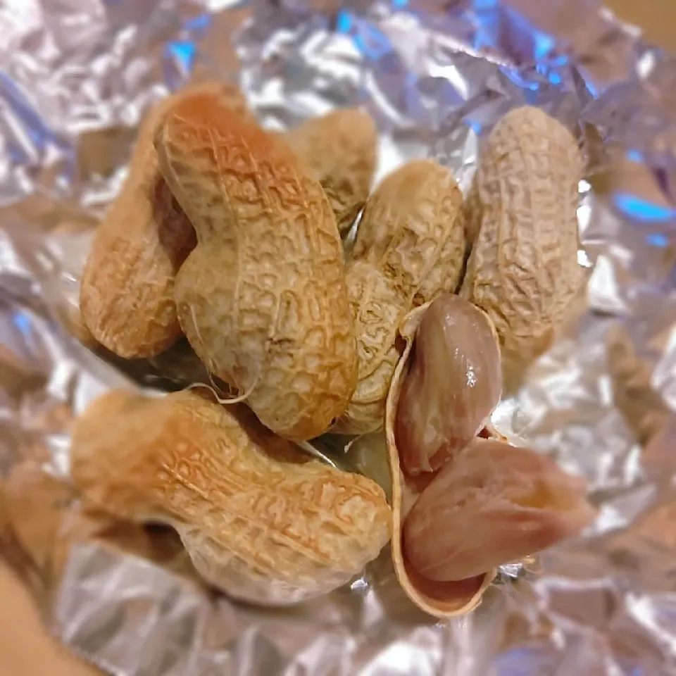 茹でからの～
焼き落花生🥜おおまさり～♪♪|砂糖味屋キッチンさん