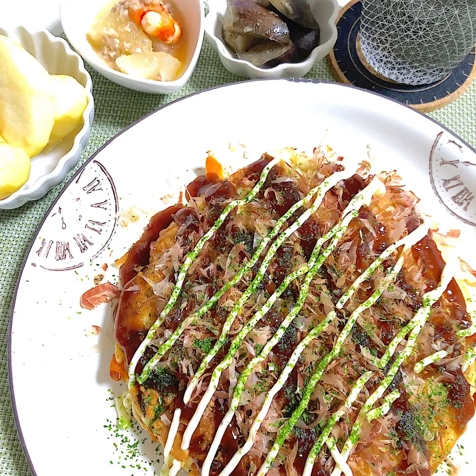 10/9晩ご飯：お好み焼き|ななみんさん