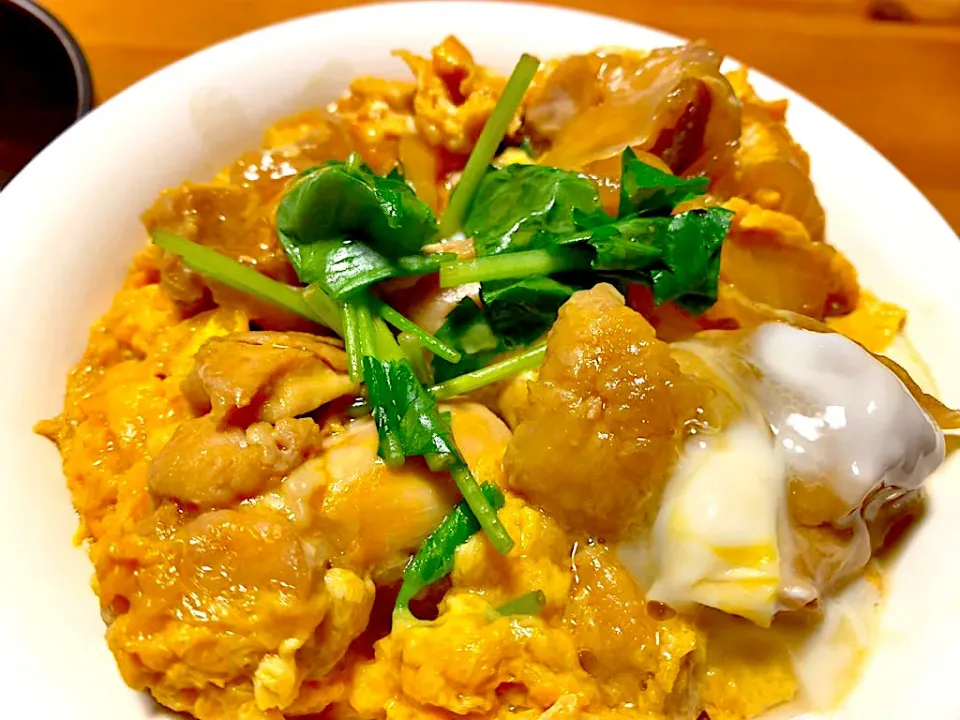 鶏ガラスープで作る親子丼|けん兄さん