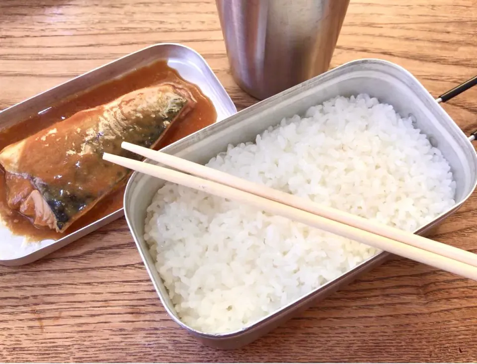 鯖味噌メスティン弁当？・・・|ばくあんしゃさん