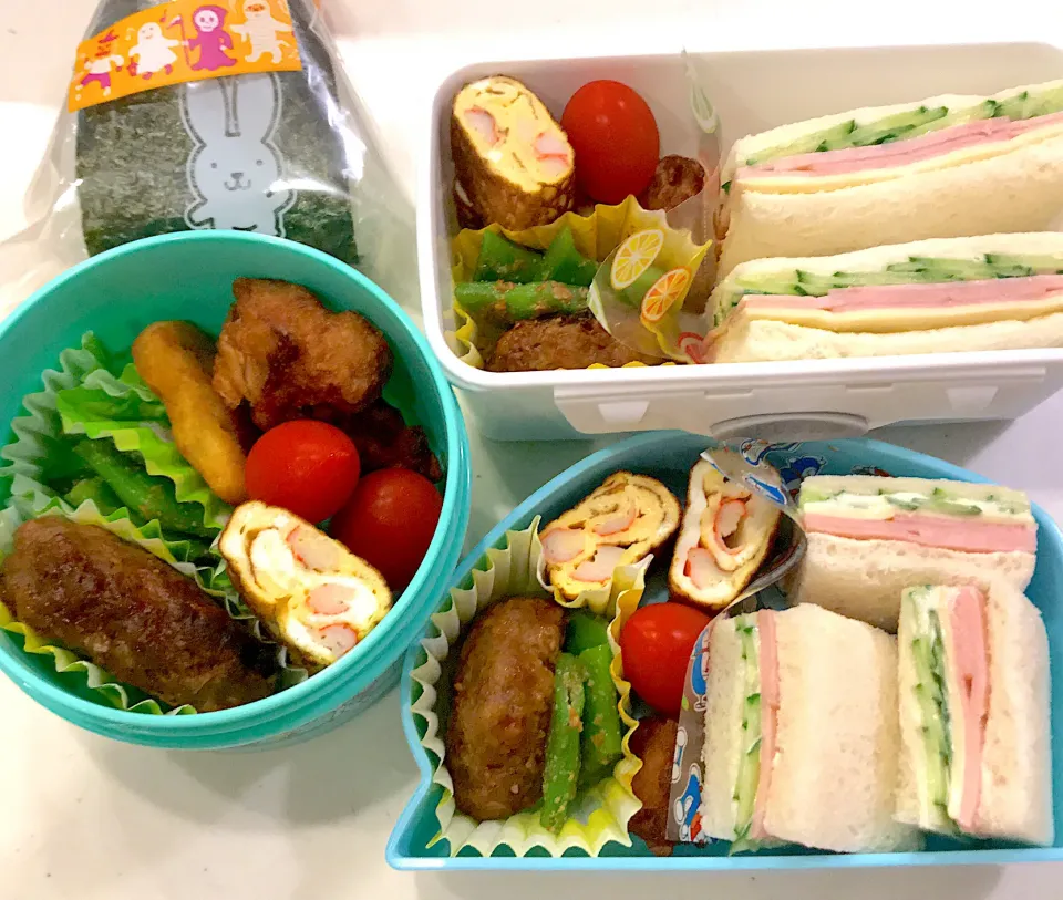 サンドイッチ弁当＆おにぎりのお弁当😋✨|Michiko Okamotoさん