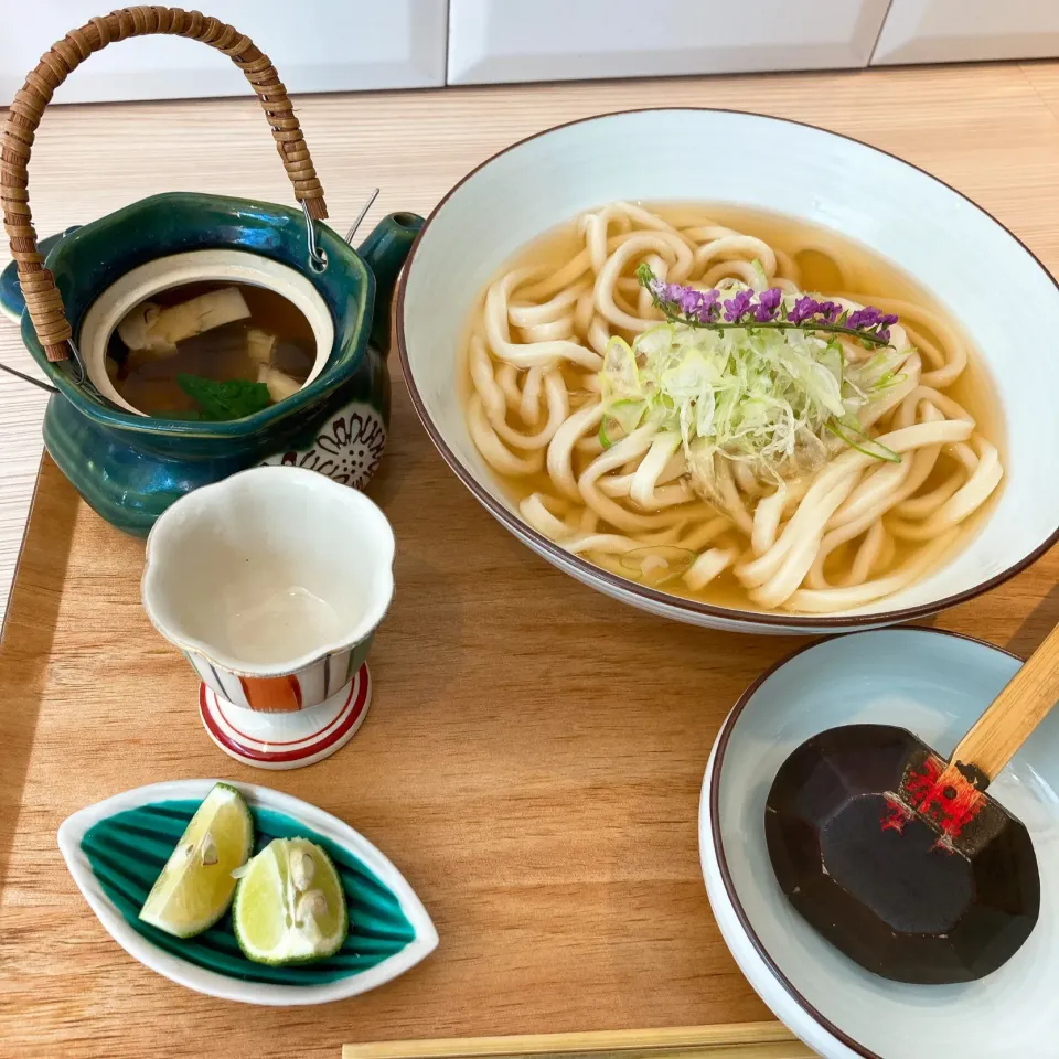 松茸とハモの土瓶蒸し　出汁かけうどん|ちゃみこさん