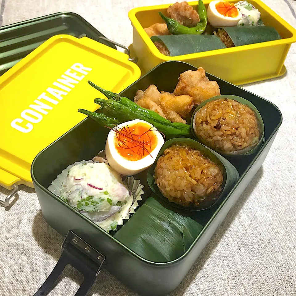 Snapdishの料理写真:肉巻きそば飯弁当|じゅん太さん