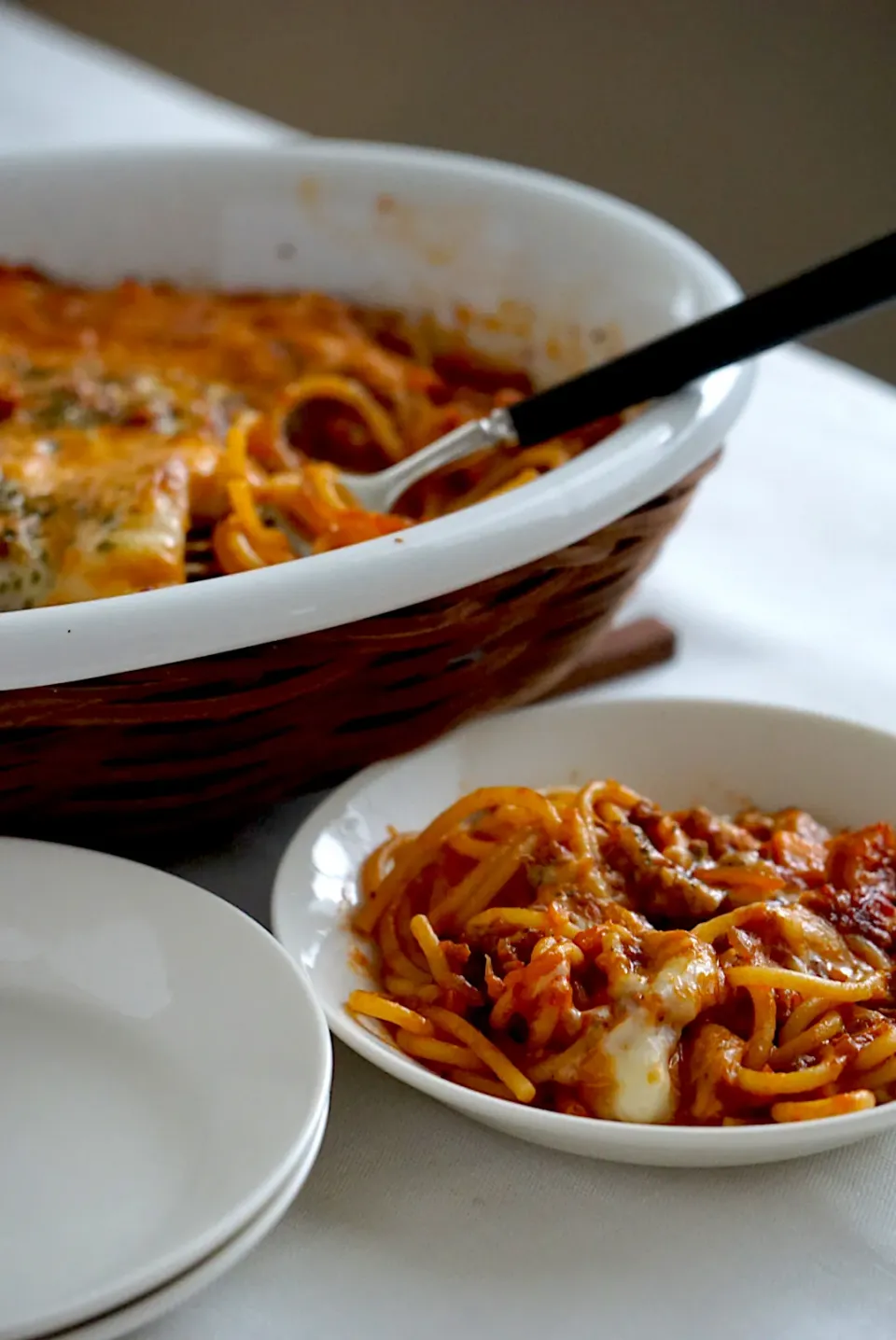 ミートソースパスタグラタン🍝|てつやさん