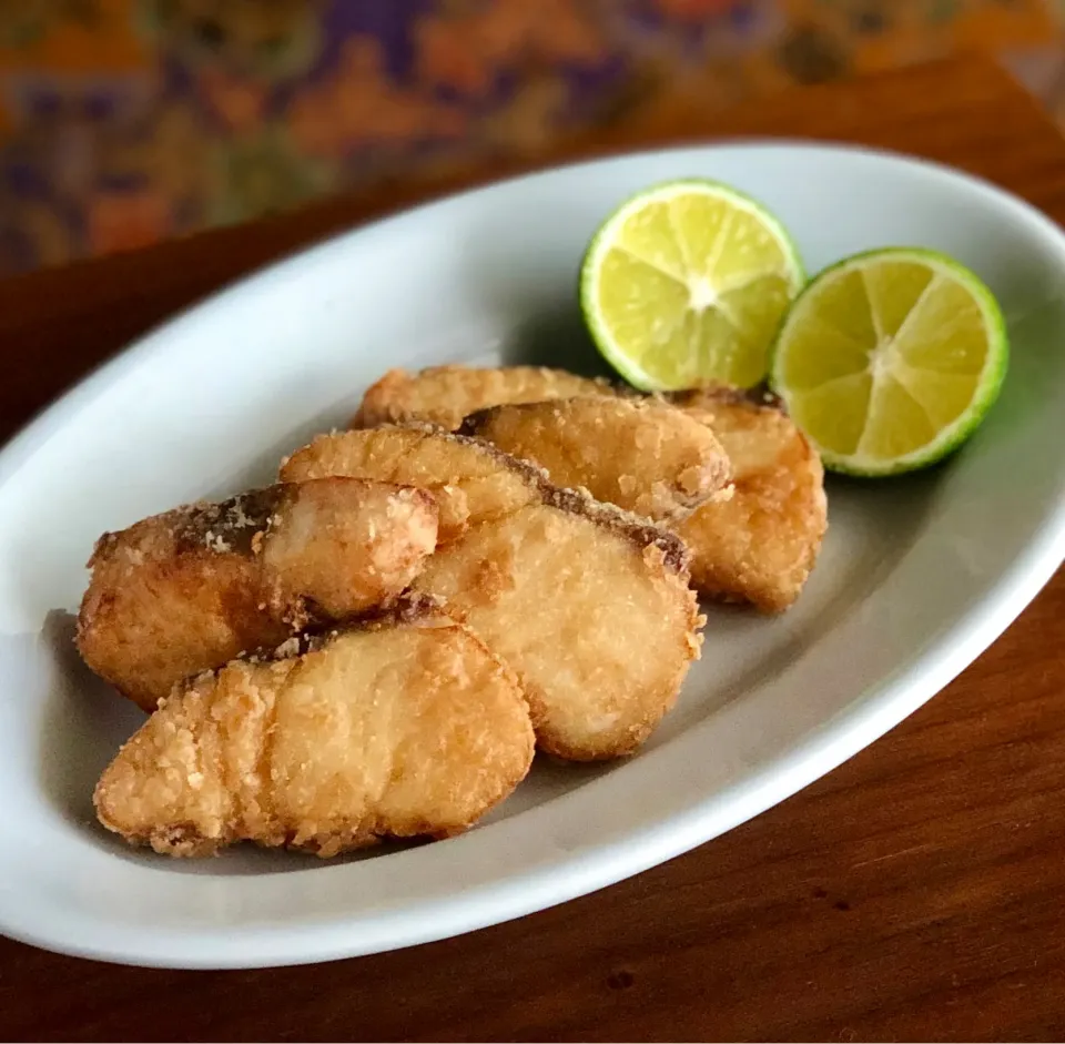 かんぱちローズの竜田揚げ　　　　　　　Deep-fried amberjack Tatsuta|マユマユさん