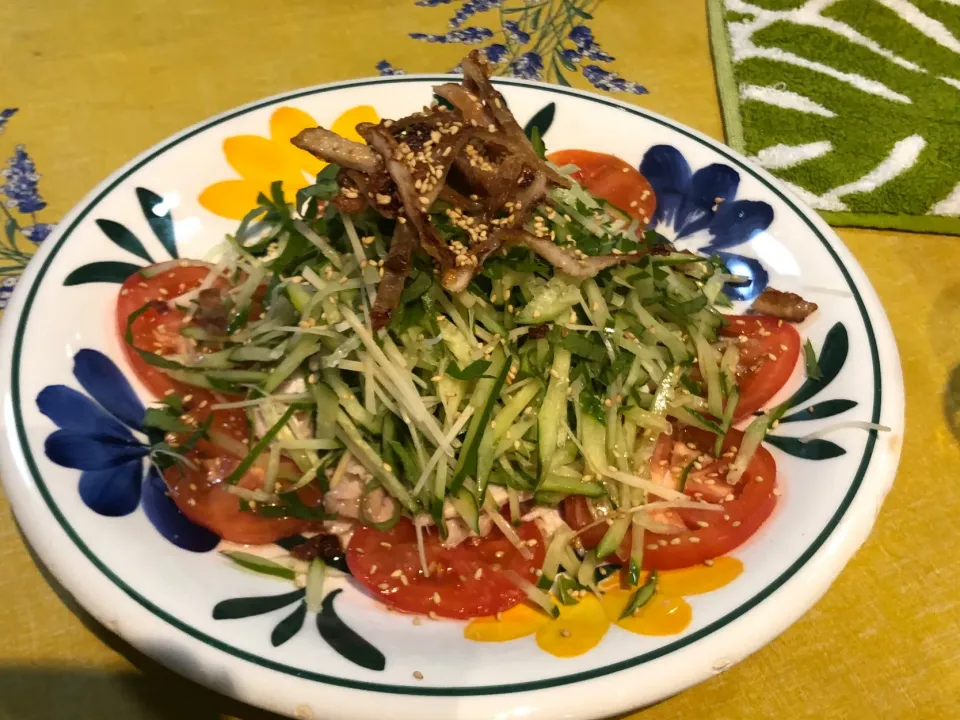 鶏胸肉の棒棒鶏カリカリ鶏皮|Maacherieさん