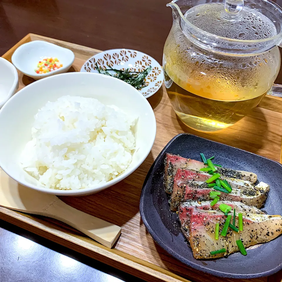 Snapdishの料理写真:かんぱちローズの胡麻味噌茶漬け|cocoさん